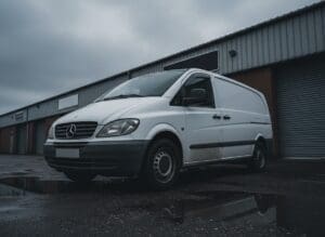 Mercedes Vito van parked outside a Pro Remapping workshop unit